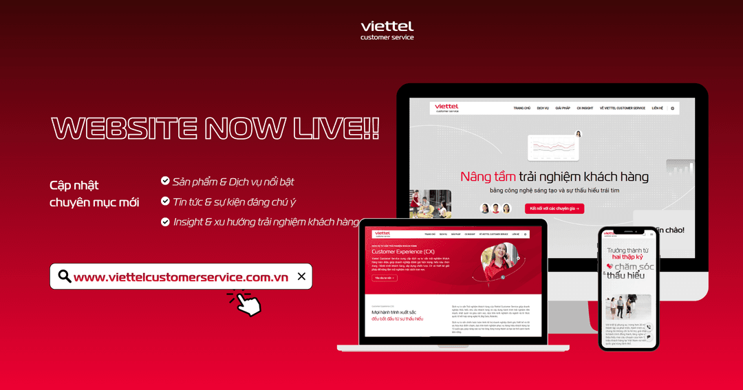 Website Viettel Customer Service chính thức ra mắt diện mạo mới